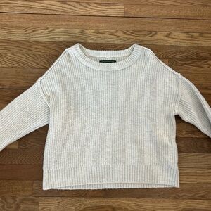 American Eagle Outfitters Cream Ribbed Sweater